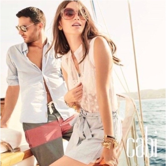 NWT  CAbi Prudence Lace White Top - Picture 5 of 11